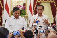 Calon Presiden Terpilih Prabowo Subianto bersama Presiden Jokowi. (Dok. Presidenri.go.id)